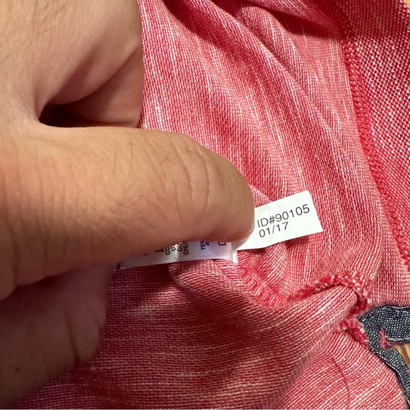 Express Pique Polo Shirt Mens XL Small Lion Red Heathered Breathable Summer New - Picture 8 of 9